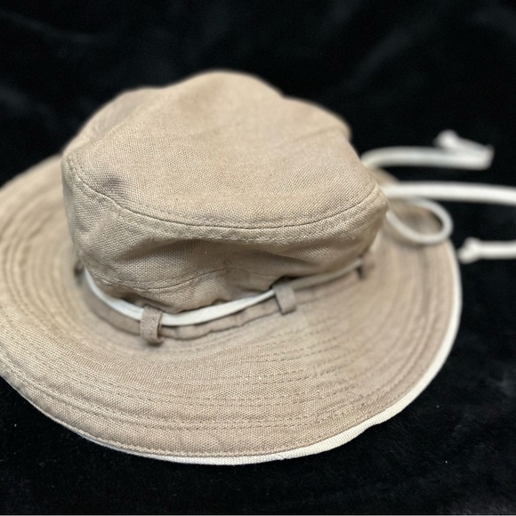 Isabella Woven Beaded Band Straw Sun Hat: Tan